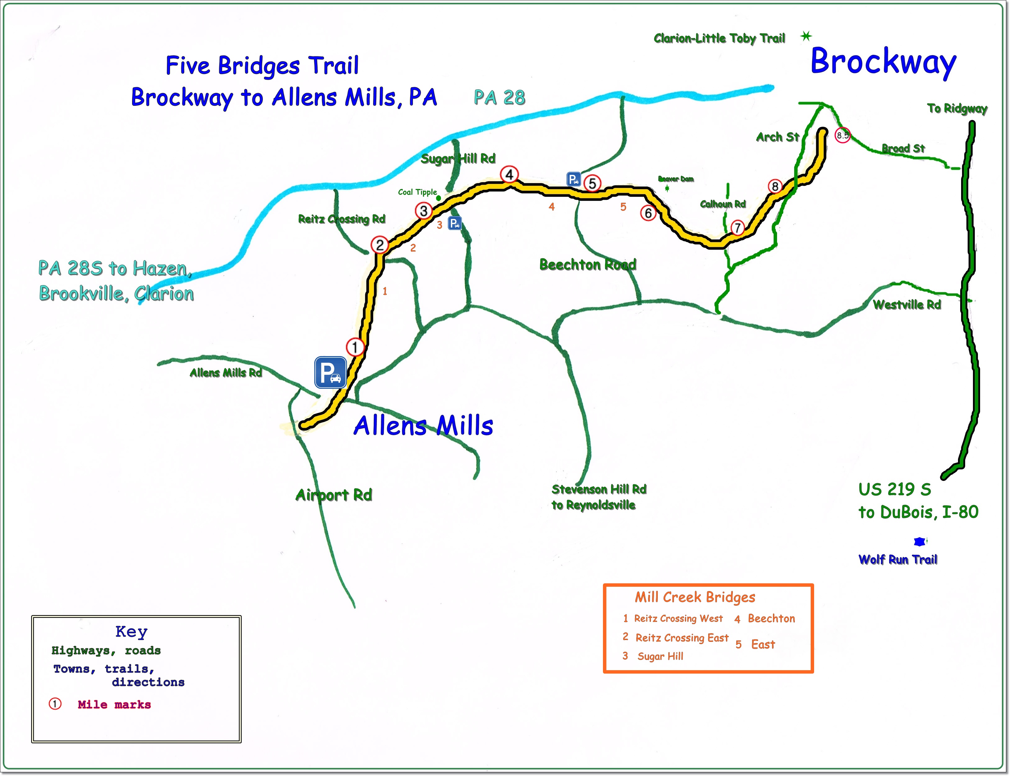 Five Bridges Trail Map
